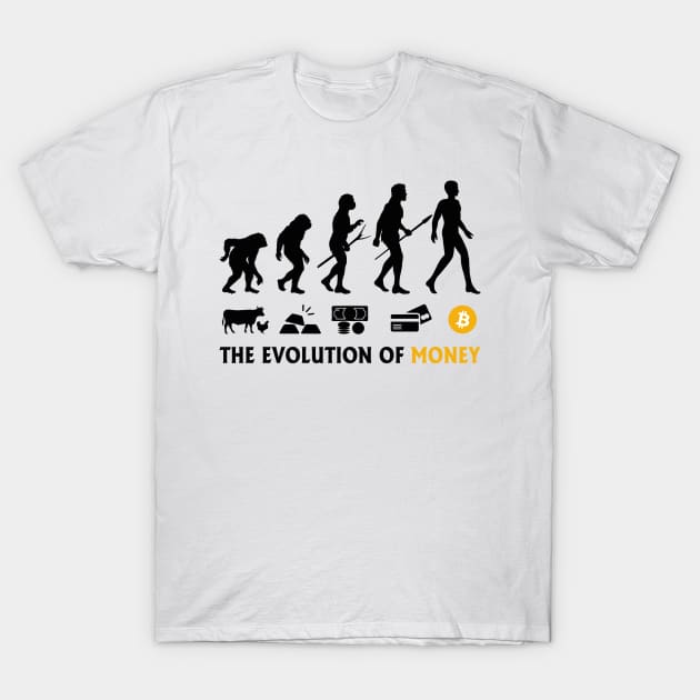 The Evolution Of Money T-Shirt by Taki